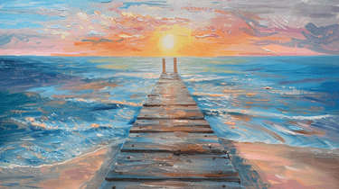 Sunset at The Dock - Paint Nite event in North Beach, MD