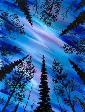 Perspective Woodland Silhouette - Paint Nite event in VANCOUVER, WA