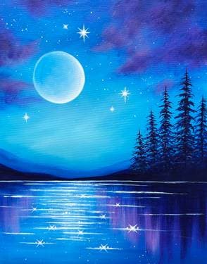 Midnight Sparkle - Paint Nite event in Edmonton, AB