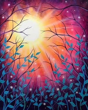 Sunlight Magic Forest - Paint Nite event in Winnipeg, MB