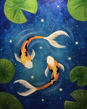 Galaxy Koi with JOANN - Paint Nite event in Sidney, BC
