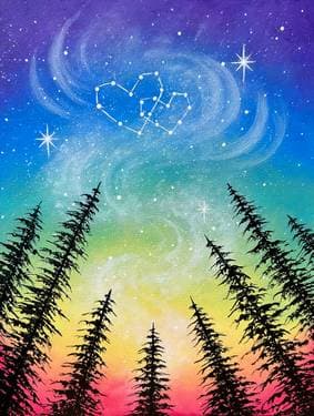 Celestial Enchantment - Paint and sip event at Madison's 1212 in Calgary, AB - PaintNite.com
