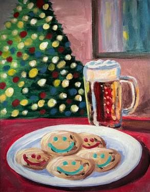 Santa wants a Beer - Paint Nite event in Saskatoon, SK