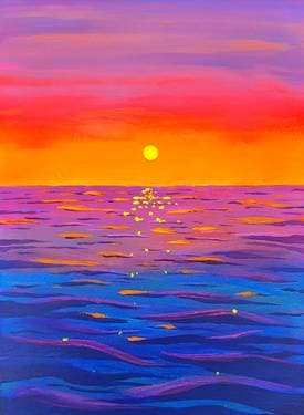 Candy Neon Ocean Sunset - Paint Nite event in Sainte-Anne-de-Bellevue, QC