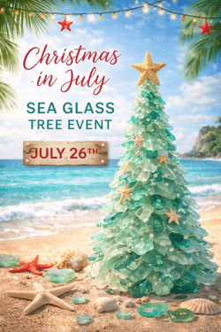 Christmas In July- Seaglass Tree Workshop 9" - Paint Nite event in Long Beach, NY
