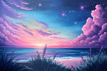 Candy Beach Sunset - Paint Nite event in Richmond, BC