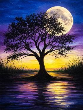 Moonrise Majesty - Paint Nite event in Calgary, AB