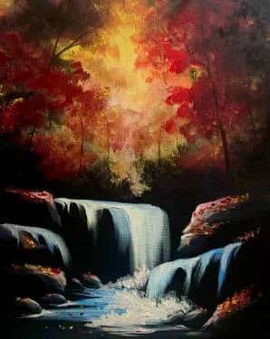 Autumn Forest Waterfall