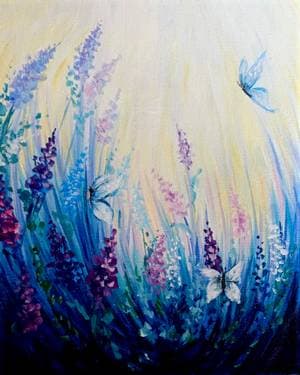 Butterfly Garden and Lavender - Paint Nite event in Whitby, ON