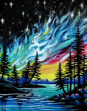 Colorful Night Sky II — Painting
