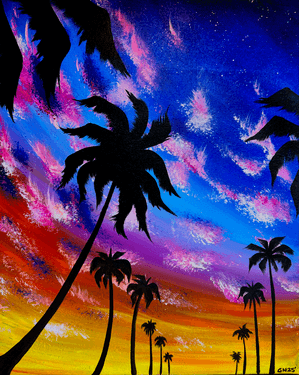Southern Cali Sunset - Paint Nite event in VANCOUVER, WA