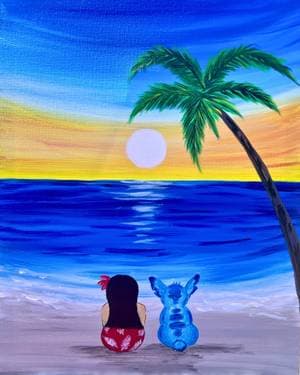 Sitting by the Sea ll - Paint Nite event in Mountain View, CA