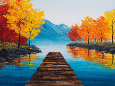Autumn Lake Fall Foliage - Paint Nite event in Laval, QC