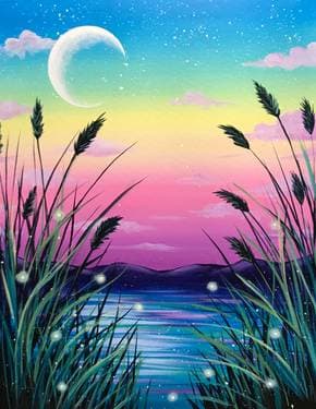Candy Skies and Fireflies - Paint Nite event in Toronto, ON