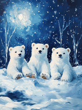 Polar Bear Family Love - Paint Nite event in Ottawa, ON