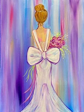 Spring Bridal Bouquet - Paint Nite event in Milton, ON