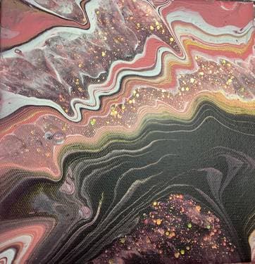 Acrylic pour Geode style - Paint Nite event in Winnipeg, MB