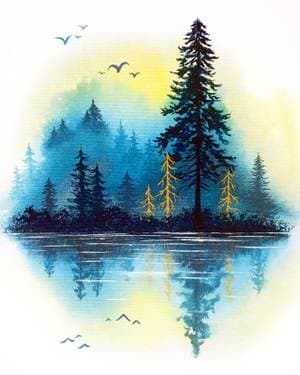 Forest Splendor - Paint Nite event in Edmonton, AB