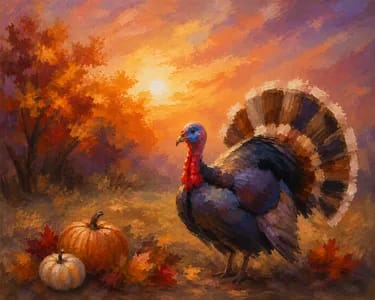Fall Thanksgiving Turkey at Mountain Mike's in Napa — Painting
