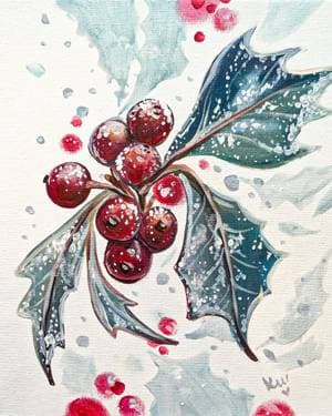 Berry Holly and Jolly - Paint Nite event in Orillia, ON