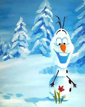 Winter Olaf Paint & Sip in Upland — Painting